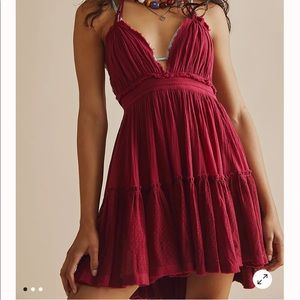 FREE PEOPLE 100 DEGREE MINI DRESS MAGENTA